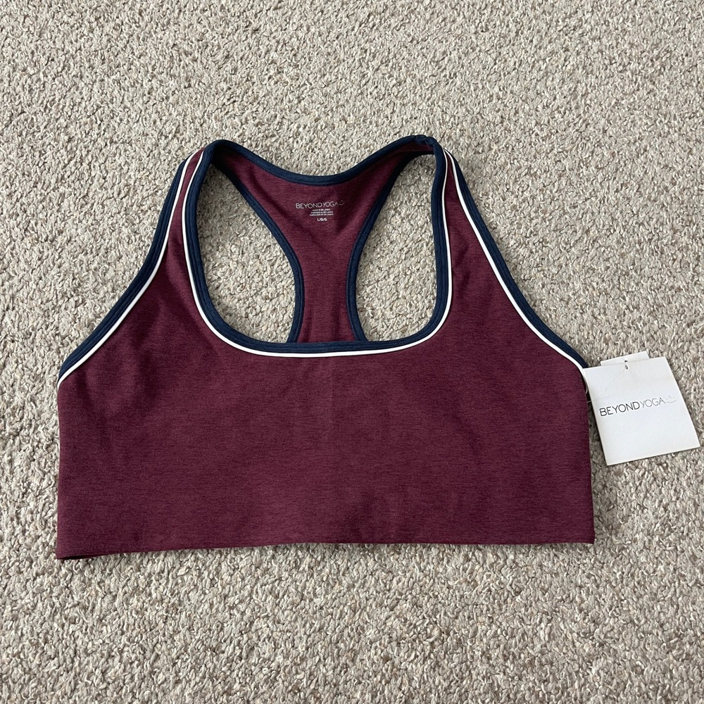 NEW Beyond Yoga Women's Sports Bra Spacedye Ready Athletic Workout Sporty L